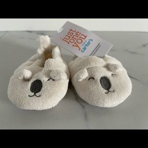Carters Just One You Gray Baby Slippers